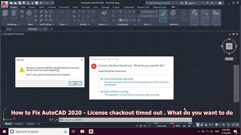 license checkout timed out autocad 2020